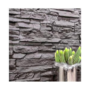 Faux soft stone decorative stone wall panels 3d wood veneer slate stone veneer sheet for tall building decor outside