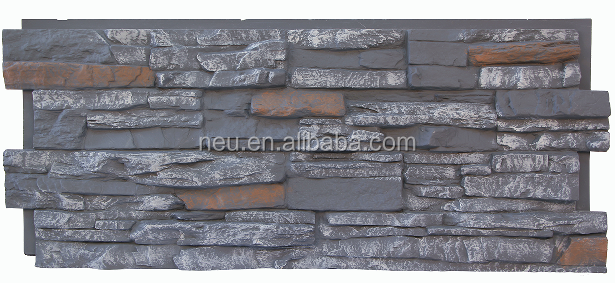 Neu Stone face faux panels for exterior wall cladding and interior wall siding