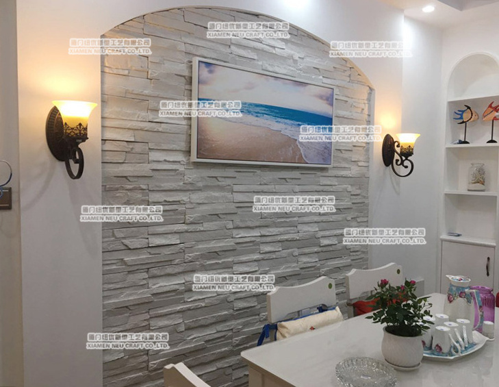 NEU high Quality Factory Price engineered rock wall panels 3d wall rock wallpaper foam rock Artificial