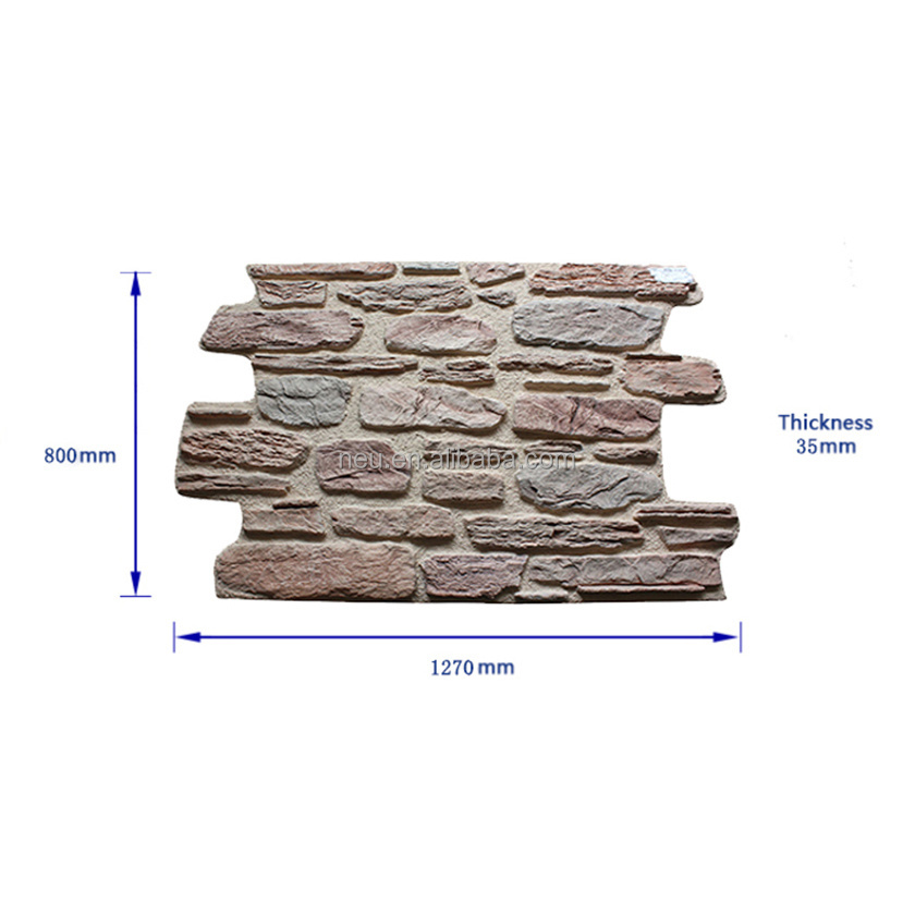 NEU 2024 Light Weight PU Material Like Rock Effect Stone Decorative Wall Cladding Panel Facing Bricks For The Middle East Area