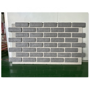 NEU New trendy front house wall decorative concrete looking grey brick slip artificial faux thin brick panel veneer