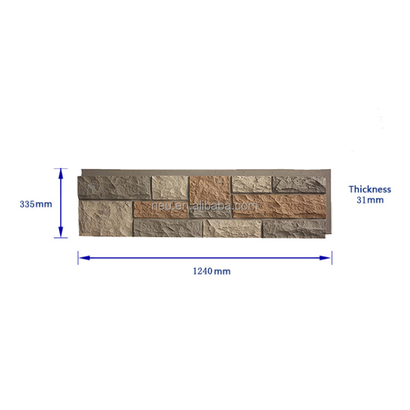 NEU 2024 Lightweight PU Artificial Stone Wall Panels Mushroom Stone Interior Wall 3D Decorative Stone Wall Panels