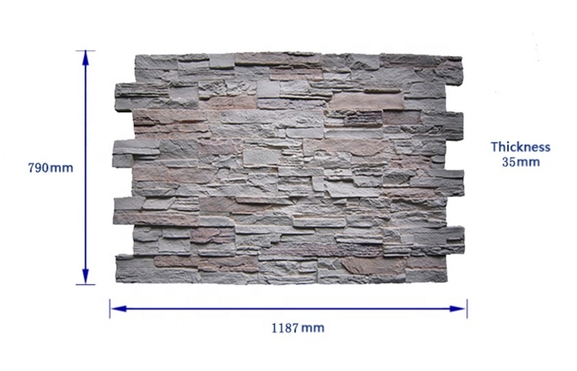 NEU 2024 Hot sales artificial PU cultural stone PU Stone panel for external decoration faux leather wall panels Light stone