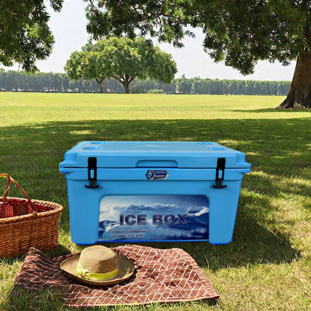 New 60L Design Hard Cooler Box Igloo Rotomolded Commercial Cool Box 65L Insulated Ice Chest Food Picnic Customizable Pattern