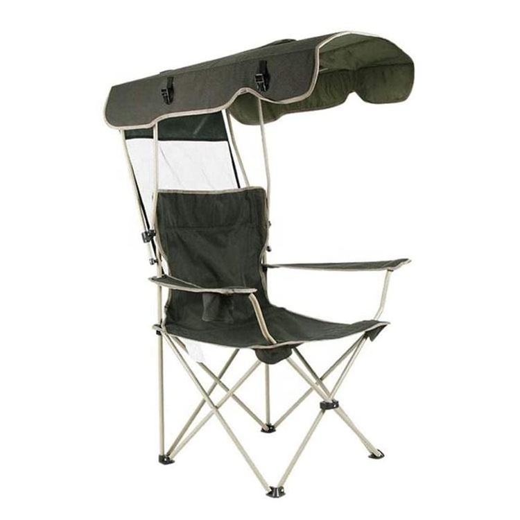 Luxury Design Outdoor Fishing Folding Picnic Camping Beach Chair With Sun Canopy Shade