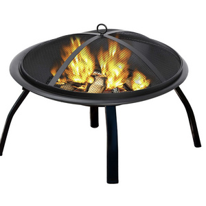 Outdoor folding bbq portable grill round brazier barbecue grill heating dual purpose camping stove