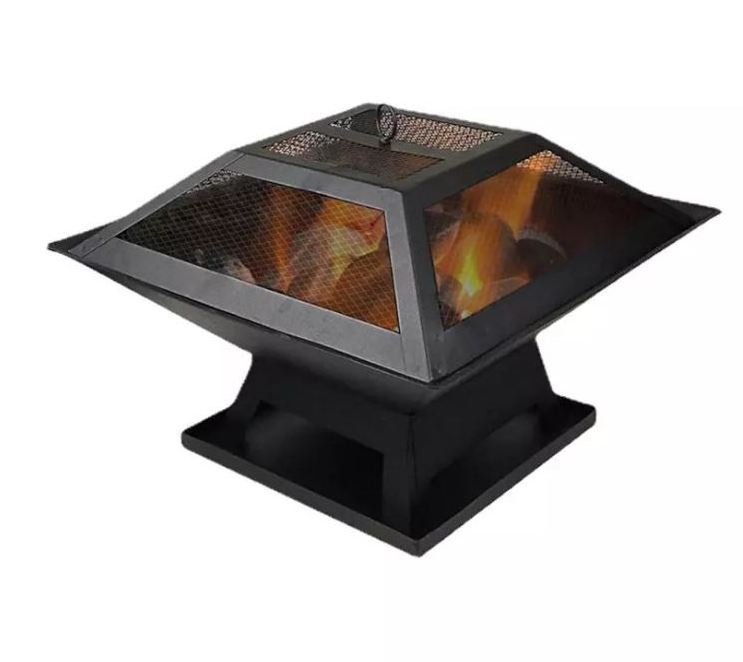 Outdoor easy clean BBQ fire pit 3-5 people picnic portable square brazier barbecue grill