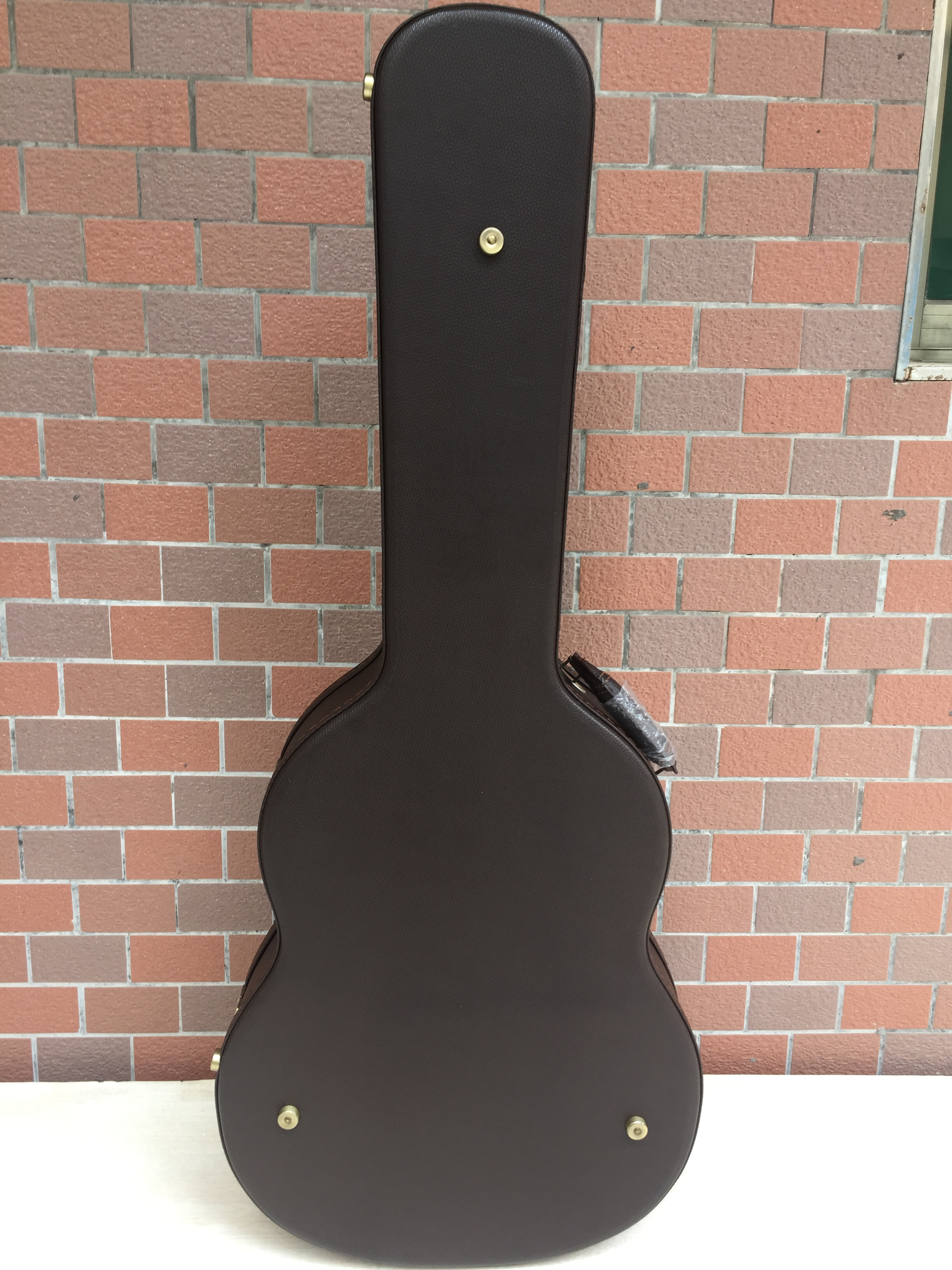 Customize Fashion Designed Noble Mink Lint Arch Top Instrument Case Brown Hard Shell Guitar Case Classical Guitar Case