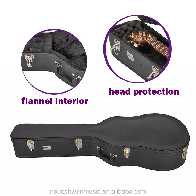 Manufactured Direct Supply Arched Design Wood Acoustic Guitar Hard  Case Classical Guitar Case