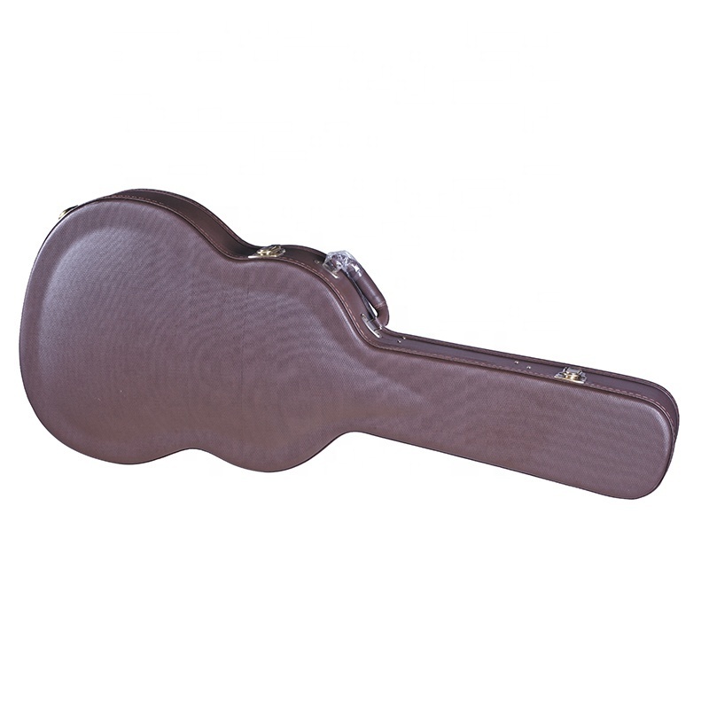 Customize Fashion Designed Noble Mink Lint Arch Top Instrument Case Brown Hard Shell Guitar Case Classical Guitar Case