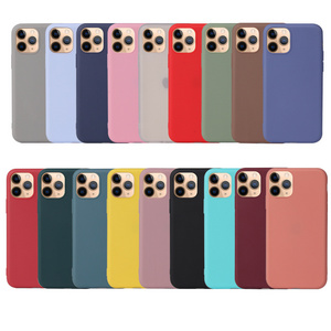 Slim Fit Candy Color Matte Skin Soft Thin TPU Silicone Cell Phone Case For iPhone 13 Mini/13/13 Pro/13 Pro Max Mobile Phone Case