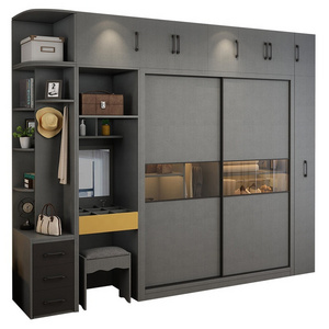 grey glass sliding door cabinet bedroom furniture modern wardrobe