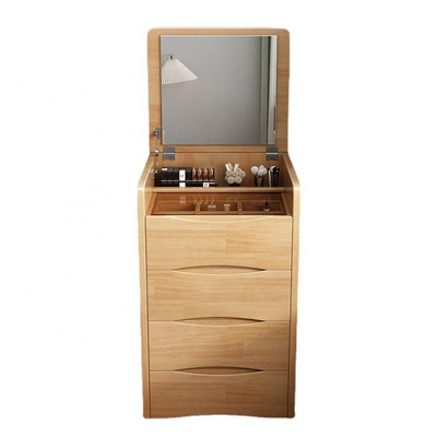 Wholesale price bedroom furniture solid wood dresser with drawer luxury makeup vanity dressing table with led mirror for bedroom