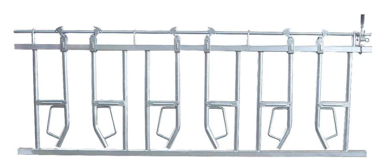 Hot-dip Galvanized Cattle Head Lock Cow Diary Cages Cow Self Locking Panel Flexible Pregnant Cattle Head Lock