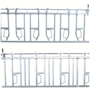 Hot-dip Galvanized Cattle Head Lock Cow Diary Cages Cow Self Locking Panel Flexible Pregnant Cattle Head Lock