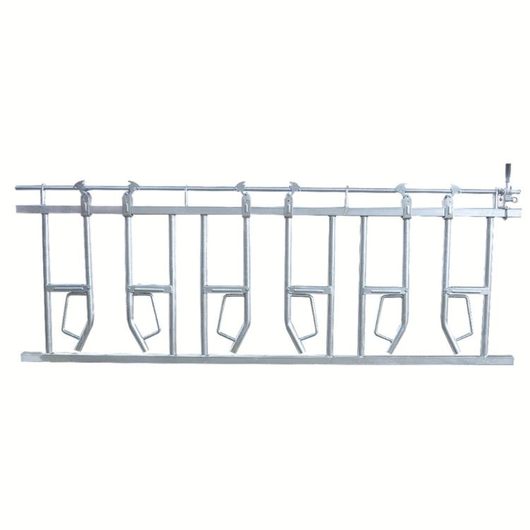 Durable Cow Farm Breeding Equipment Cattle Headlock Bar Cow Steel Fence Livestock Head Lock Feeding Equipment