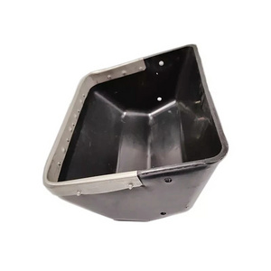 Plastic Sow Feeding Trough Stainless Steel Edge Pig Plastic Feeder 380*380mm Sow Feeder Manger Pig Feeder