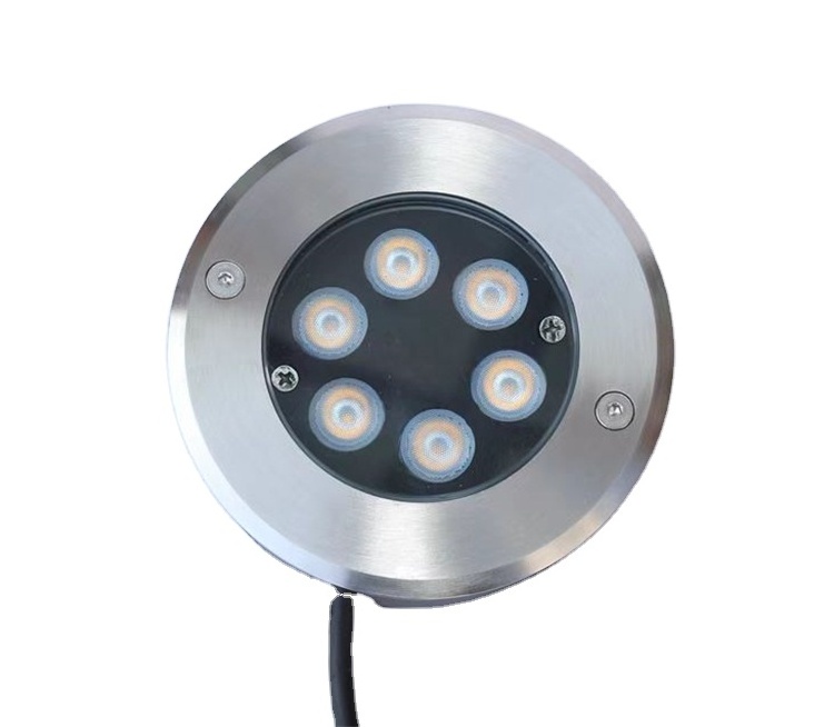 Outdoor Ip67 Rgb Color Change Inground  24v 6w Multicolor Led Recessed Deck inground Underground Light