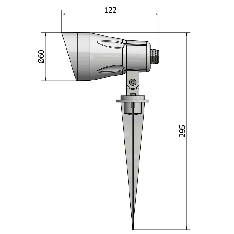 spot light 3w led COB spike Adjustable Yard Outdoor Garden Waterproof IP65