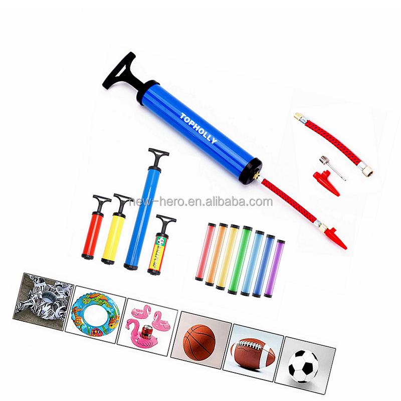 Bike Bicycle Ball Pump Set Inflation Tool Kit Swim Ring Pump Yoga Sport Ball Hand Air Pump Inflator In Compact Pouch Bag Packing