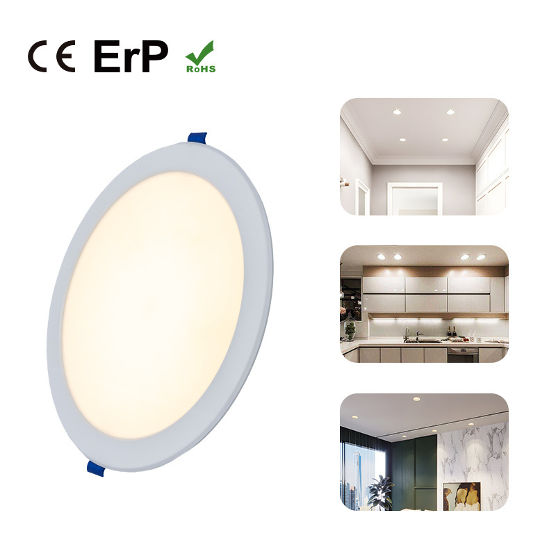 Factory  price DOB Flat Dial-up CCT 3W 6W 9W 12W 18W 24W Round  Recessed Silm IP54 Flush Ceiling Downlights LED Panel Light