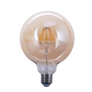 G125 G30 G25 Globe ball shape E26 E27 Retro Decorative  glass clear amber 4W 6W 8W 10W 12W LED Filament bulb Lights