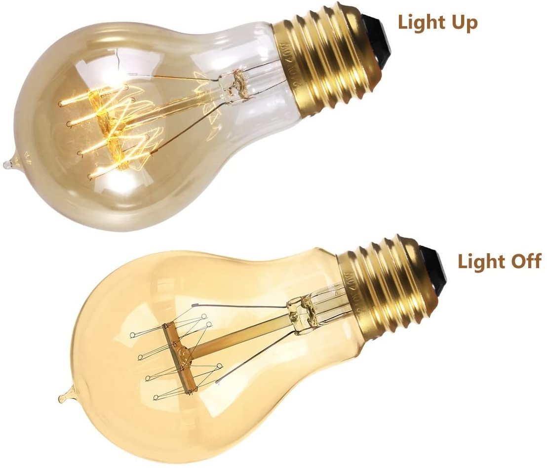 Classic Antique amber glass 40 watt candle C35 A60 G80 G95 ST64 ST58 led vintage edison lamps e26 e27 Tungsten Light Bulbs