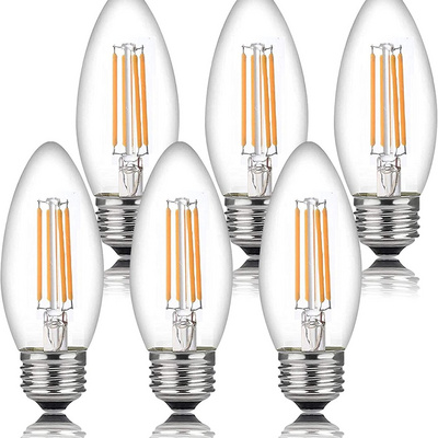 Decorate 6PACK vintage retro dimmable warm white 2W 4W 5W B10 B10T C35 C35T C37 E14 E12 E27 E26 Edison LED Filament Bulb candle