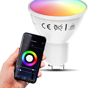 Best Wholesale Alexa Google Home Track Light Recessed Mini Spot Lamp Dimmable RGB color Tuya Wifi APP Smart LED Bulb GU10 Lights