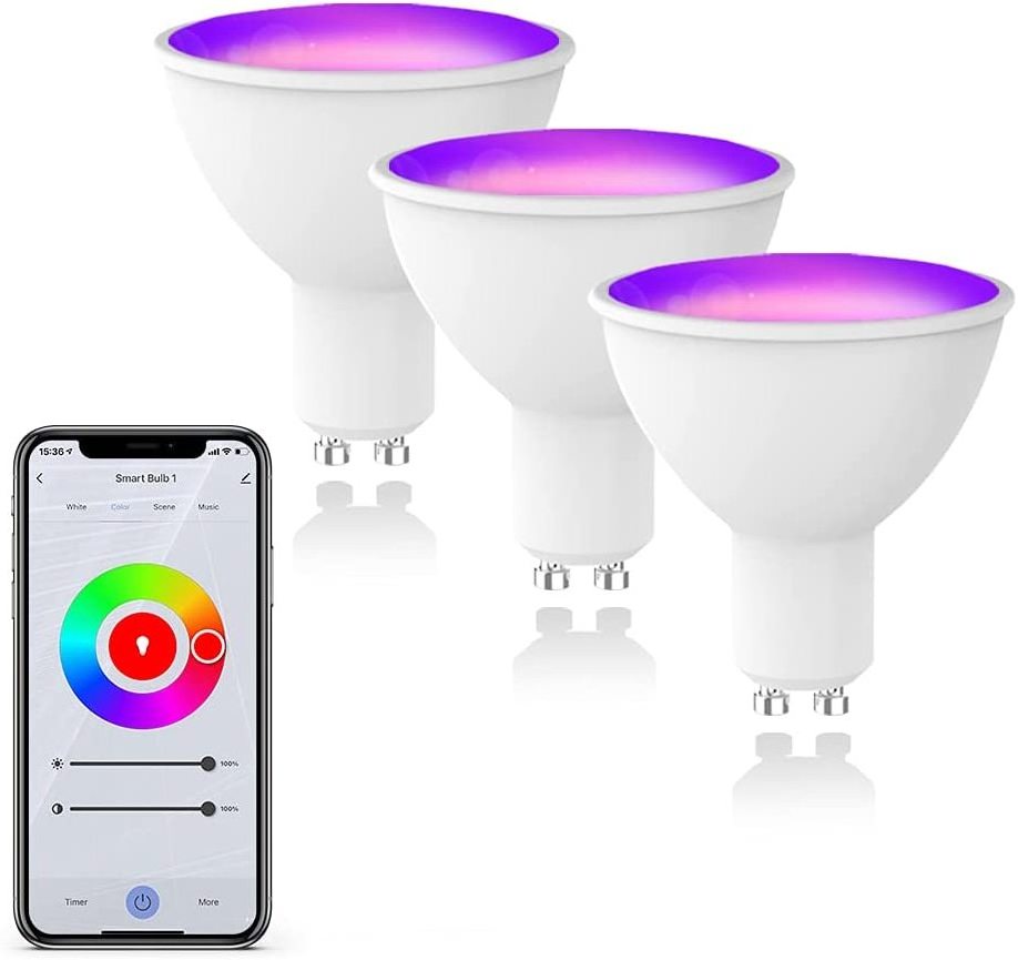 Smart LED Bulb Alexa Google Home Track Light Recessed Mini Spot Lamp Dimmable RGB color TUYA WIFI APP GU10 Lights