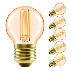 Home Decoration Vintage Retro Antique 2700K Warm White amber glass Dimmable G45 P45 E27 E14 E12 2W 4W LED Edison filament Bulb