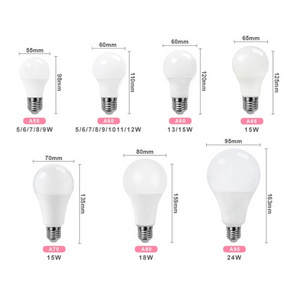 Best seller Spain Market 220V Globe E27 E14 5w 7w 9w 12w 15W 18W 20w CRI80 Plastic SMD A shape LED BULB LIGHT