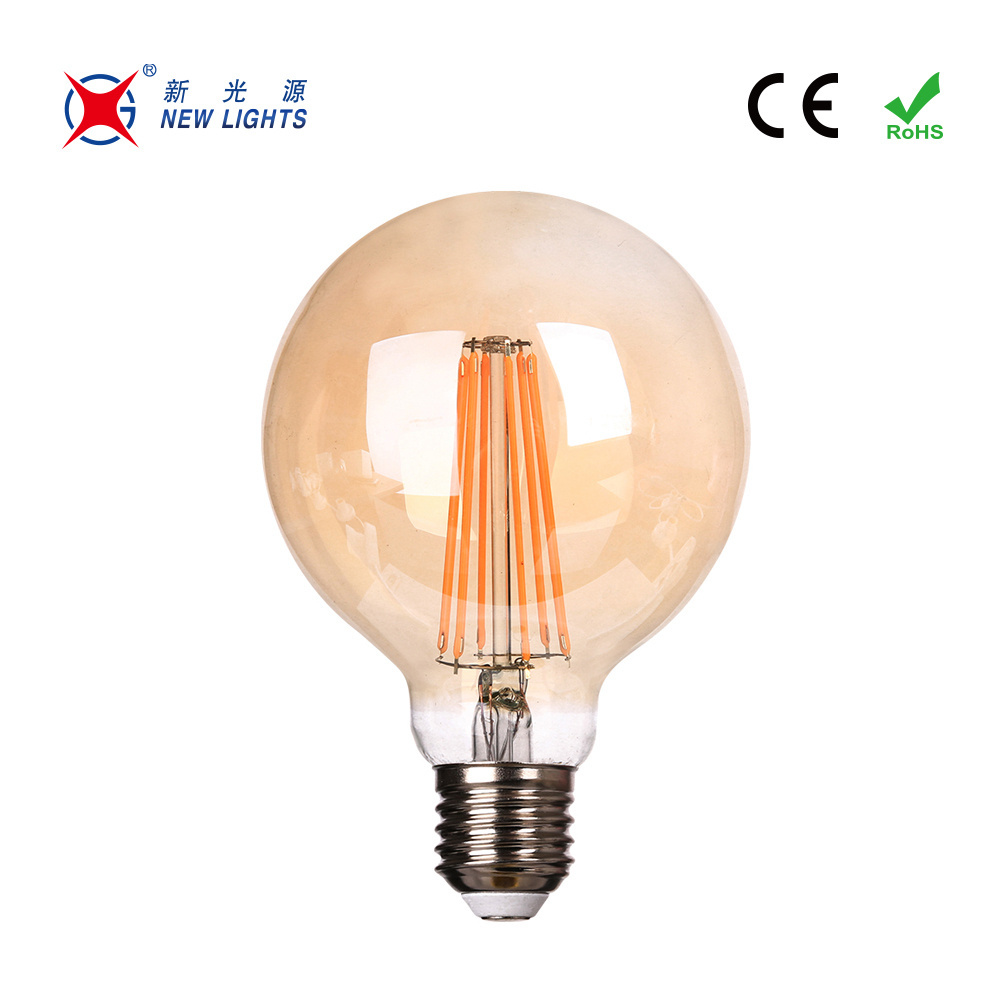 High Quality G80 G95 G125 Customized Clear Opal Frosted Class Minimized Flickering General Lighting G Series LED Bulb