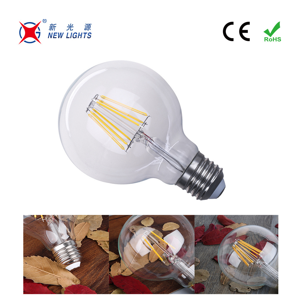 High Quality G80 G95 G125 Customized Clear Opal Frosted Class Minimized Flickering General Lighting G Series LED Bulb