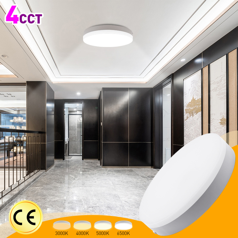 Western European Style Adjustable 4CCT 175-240V Outdoor Porch Emergency Light IP65 18w Led Ceiling Lights