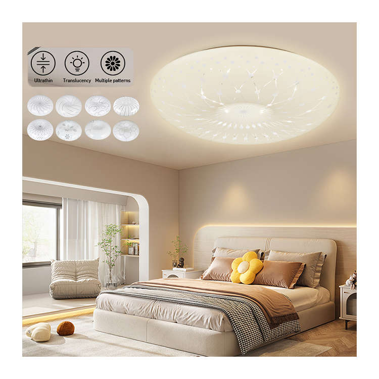 Minimalist Round Plastic Covers Led Lamp Home Decor Living Room Bedroom Indoor Lighting Ceiling Light