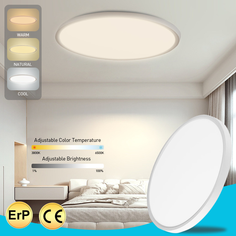 Modern Home Decoration Round Adjustable Tuya Bluetooth Music Control Led Smart Ceiling Light for Bedroom