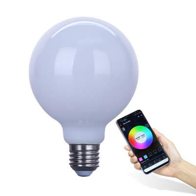 Smart lighting App G95 G125 ST64 4W 6W 8W E27 Dimmable RGB color Changing Wifi Control Led Filament Bulb