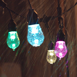 Decoration Outdoor Waterproof Hanging E27 E26 Socket Ip65 Customizable S14 Decorative bulb Smart App Tuya Wifi RGB String Lights