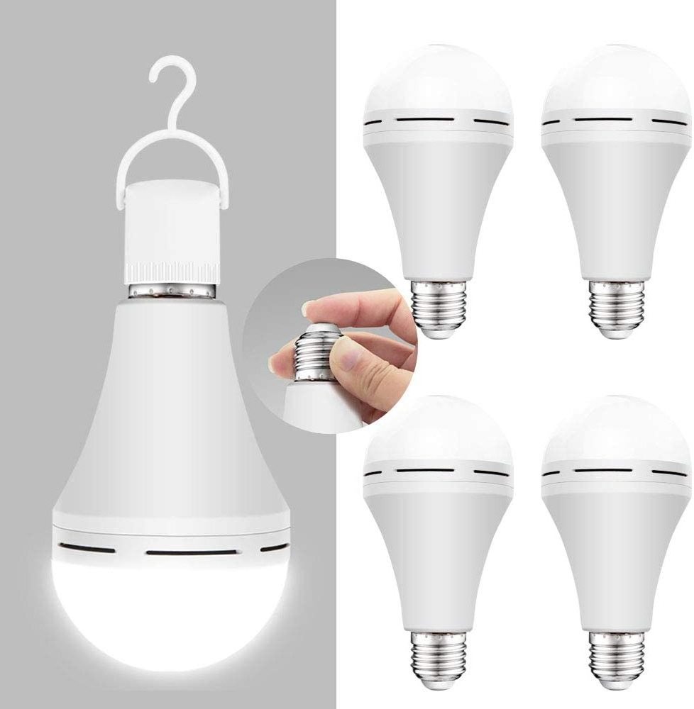 High quality  9W 12W  light bulb wholesale e27 e26 220v 110v daylight led light bulb A60 A19 Emergency Rechargeable Light Bulb