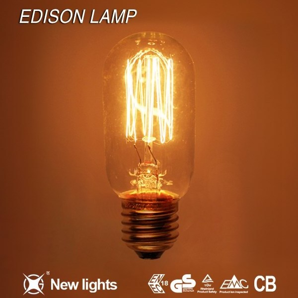 Hot selling Spiral filament ST64 40W E27 Vintage Edison Bulb Light Energy saving lamp