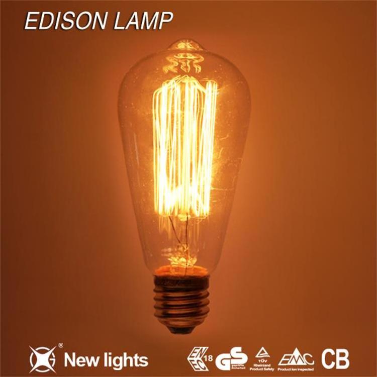 Warm color AC110V E26 40W ST64 Edison Bulb