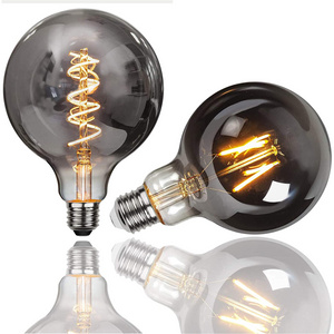 Wholesale Globe ERP Smoky Grey Amber glass e26 e27 retro Antique vintage dimmable decorative retro led edison filament bulb