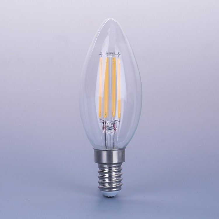 hot selling China factory pendant lamp led light bulb b10 c35 2w 4w 5w e14 e12 energy saving edison led filament candle bulb