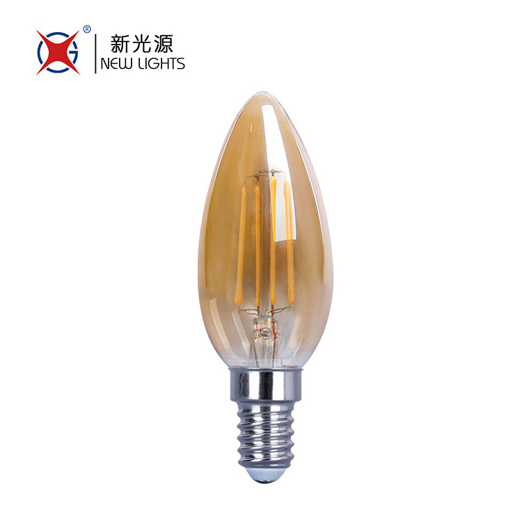 hot selling China factory pendant lamp led light bulb b10 c35 2w 4w 5w e14 e12 energy saving edison led filament candle bulb