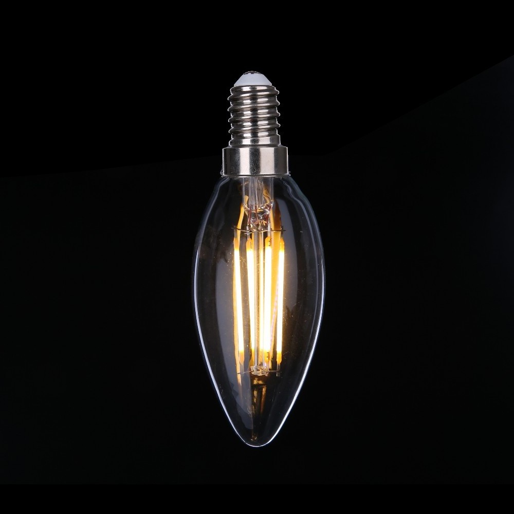 hot selling China factory pendant lamp led light bulb b10 c35 2w 4w 5w e14 e12 energy saving edison led filament candle bulb