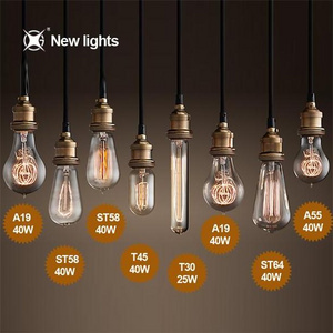 home CAFE lamp vintage c35t A60 ST64 G80 G95 G125 e14 e27 25w/40w/60w led retro home decorative vintage edison light bulb