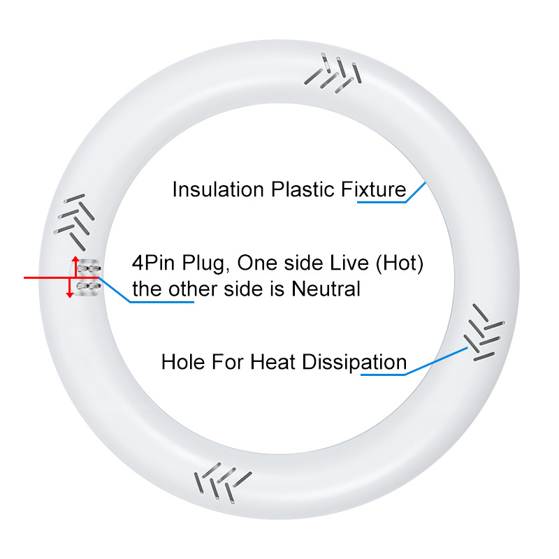 High brightness FC8T9/CW 8W  8Inch Fluorescent Lamp Replacement Non-Dimmable 4 Pin G10Q  Base T9 LED Circle Circular Light Lamp