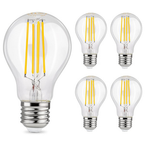 High lumen output Clear glass bulb E27 B22 A60 Filament LED bulb dimmable 2w 4w 6w 8w 12w 10w for home decoration