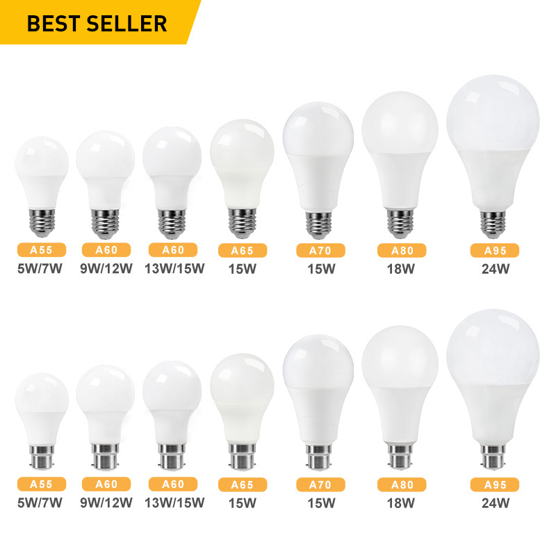 Best seller Mexico Peru Brazil 220v 110v globe E27 E26 B22 5w 7w 9w 12w 15W 18W 20w CRI95 Alu plastic SMD A shape LED BULB LIGHT